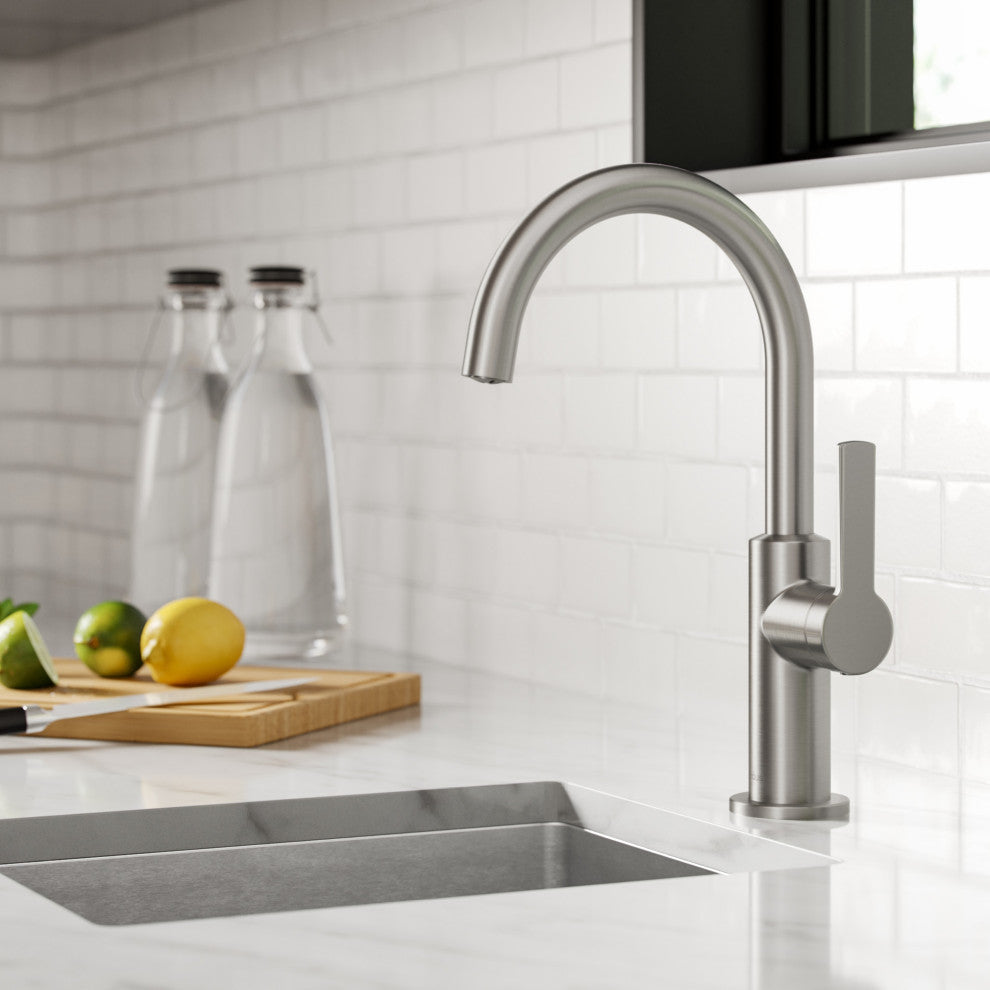 Oletto 1-Hole Kitchen Bar Faucet Spot Free SFS, Model KPF-2822SFS
