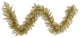 Vickerman A147715 9' Gold And Silver Tinsel Christmas Garland, Clear Lights