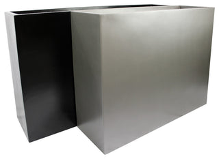 Calistoga Tall Rectangle Planter Box, Brown, 48"x12"x30"