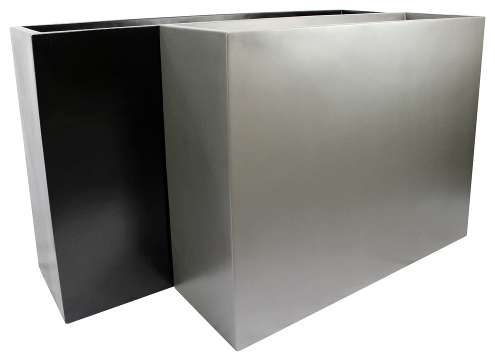Calistoga Tall Rectangle Planter Box, Brown, 48"x12"x30"