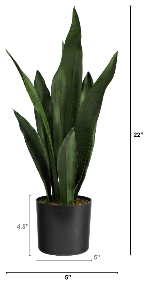 22" Sansevieria Artificial Plant
