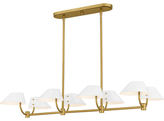Penley Six Light Linear Chandelier in Brushed Gold