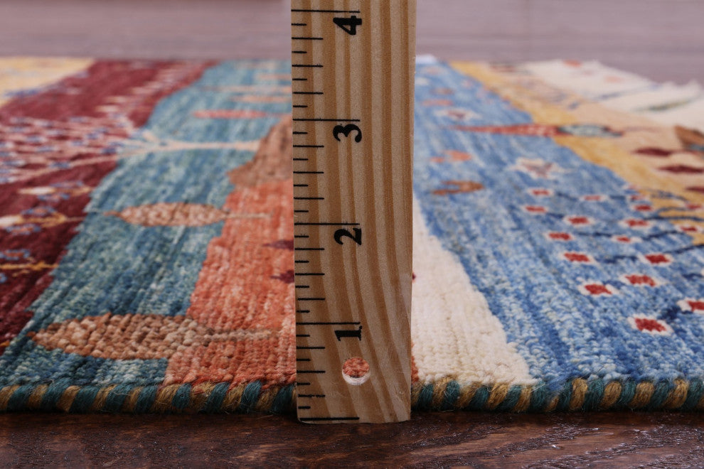 Handmade Persian Gabbeh Tribal Wool Rug 2' 10" X 4' 3" Q10927