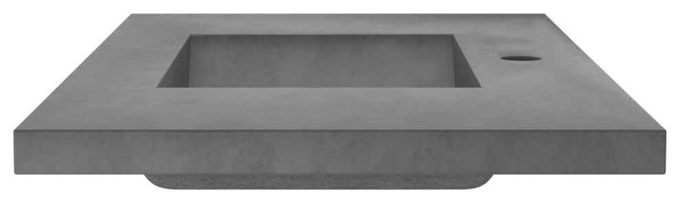 Palomar Vanity Top and Integral Sink, Slate, 36", Single Faucet Cutout