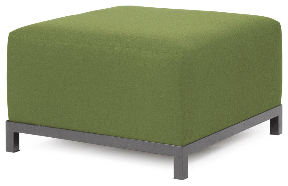 Seascape Axis Ottoman Slipcover, Moss Green