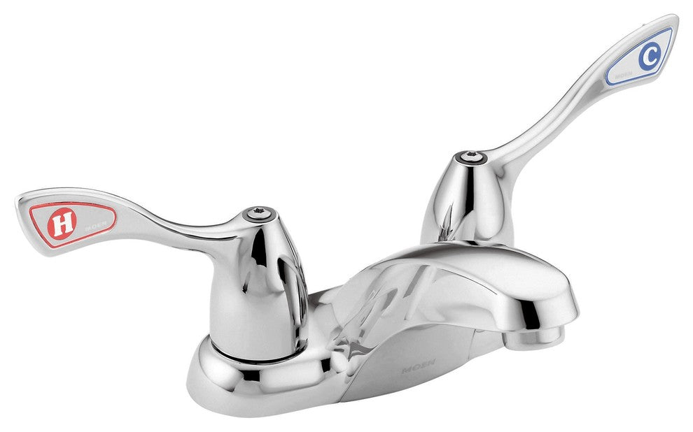 Moen 8800F05 Commercial Chrome Two-Handle Lavatory Low Arc Faucet
