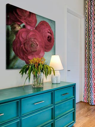 "Red Ranunculus" Painting Print on Canvas by Stalus
