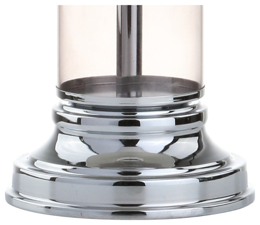 Astor 29" Glass LED Table Lamp, Set of 2, Smoked Gray