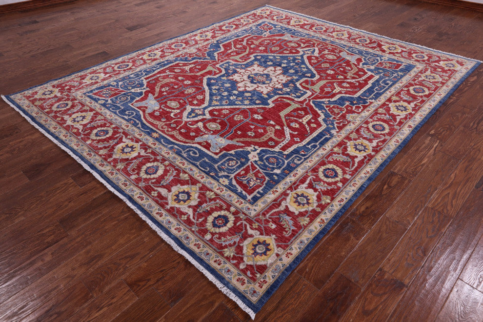 7' 11" X 9' 9" Persian Tabriz Handmade Wool Rug Q10199