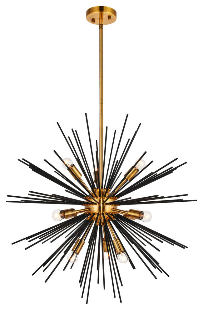 Daegan 10-Light 26" Antique Brass Pendant
