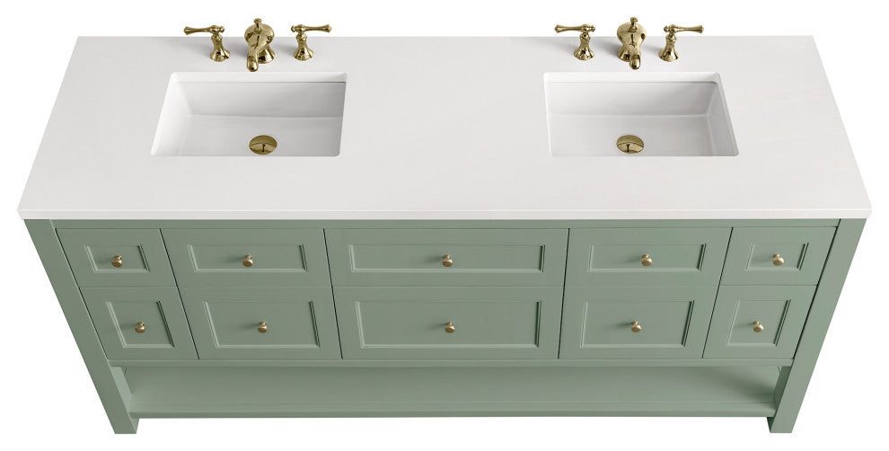 Breckenridge 72" Double Vanity, Smokey Celadon
