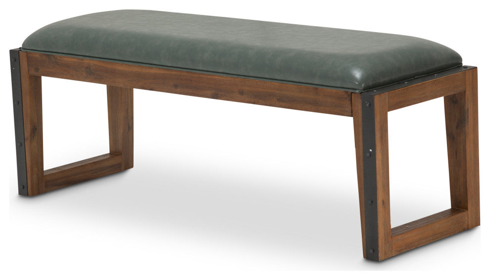 Brooklyn Walk Dining Bench, Burnt Umber