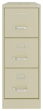Hirsh 22-in Deep 3 Drawer Letter Width Vertical Metal File Cabinet - Putty/Beige