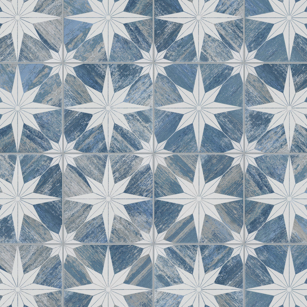 Cassis Stella Porcelain Floor and Wall Tile, Blue Day