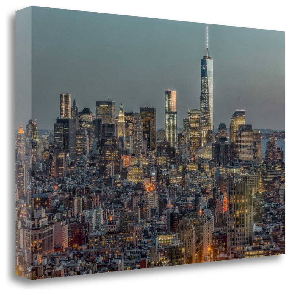 "Downtown Skyline 12" By Richard Silver, Giclee Print on Gallery Wrap Canvas