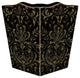 Black Damask Wastepaper Basket