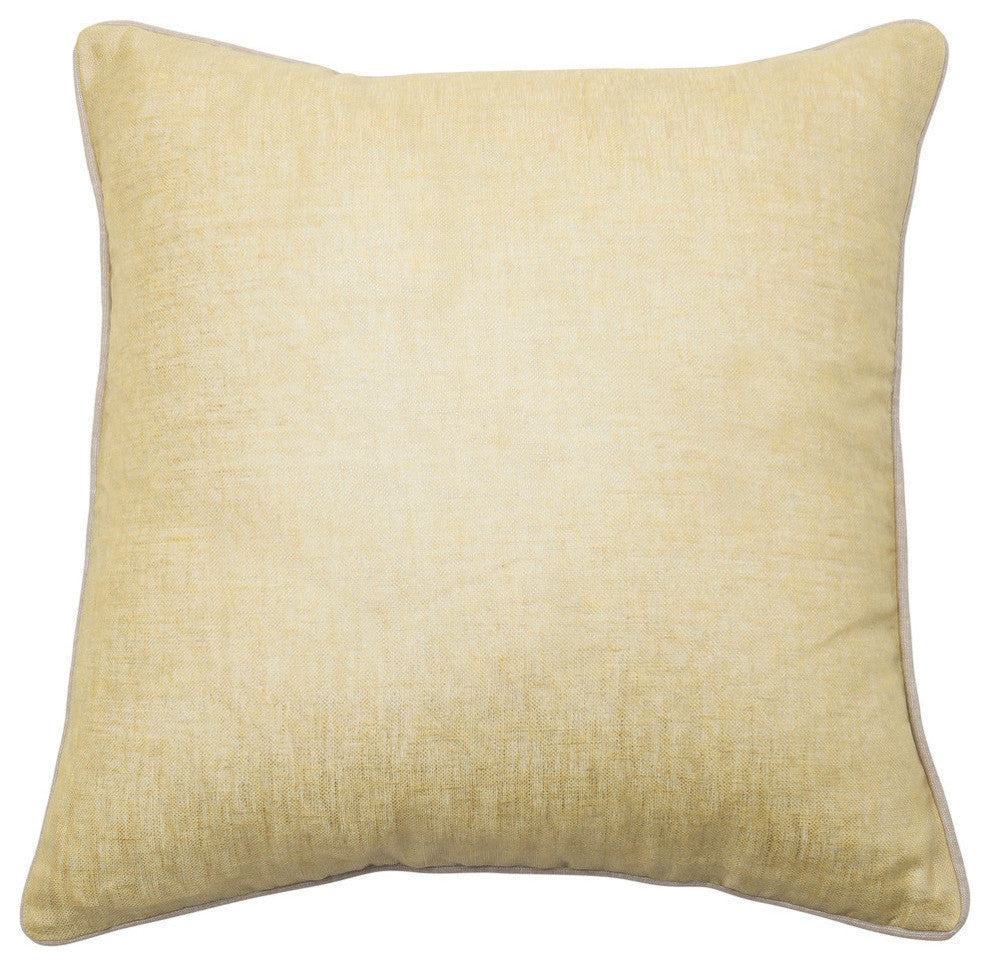 Metallic Linen Pillow Cover, Yellow