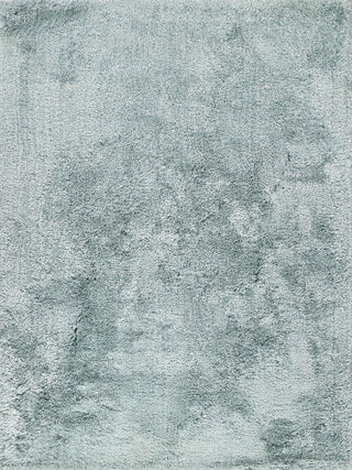 Sumo Shag Handloomed Polyester/Microfiber Light Blue Area Rug, 2'x3'