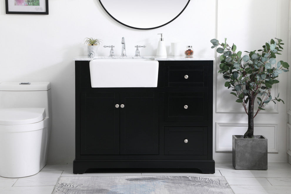 Home Living 22" Farmhouse Black-Light Bathroom Vanity