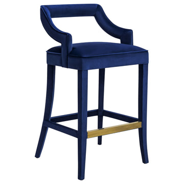 TOV Furniture Tiffany Navy Velvet Counter Stool