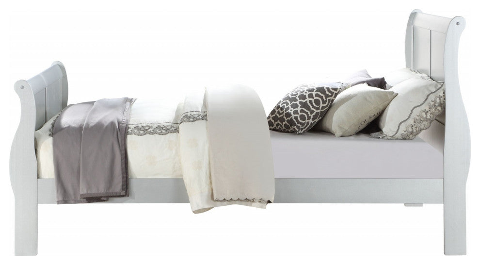 80" X 90" X 47" Platinum Wood Eastern King Bed