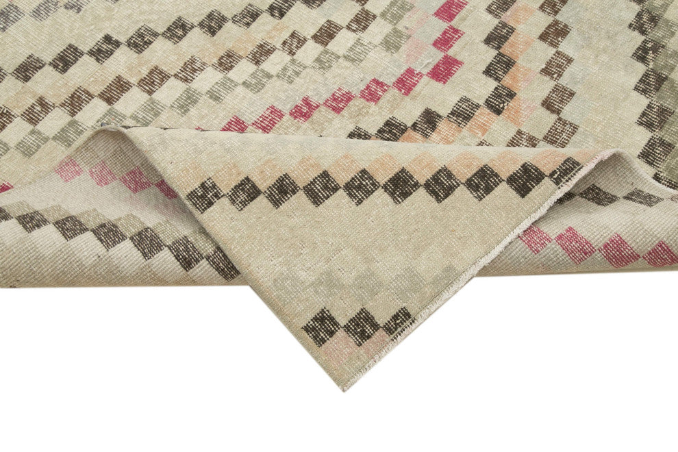 Rug N Carpet - Hand-knotted Anatolian 5' 5'' x 9' 8'' Distressed Vintage Rug