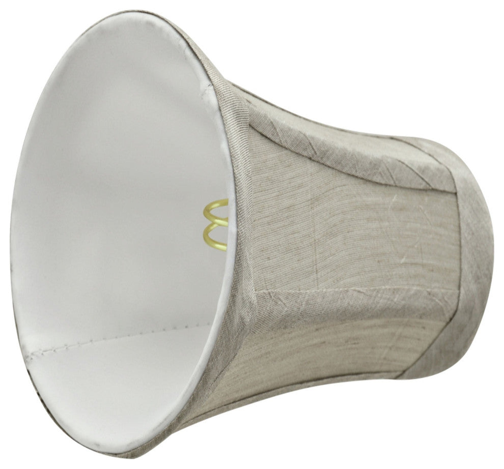 30245-6 Small Bell  Chandelier Clip On Lamp Shade Silver-Gray 2 1/2"x4"x5"