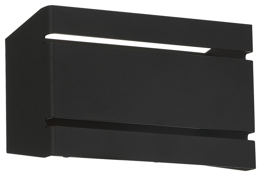 La Vida Bi-Directional Wide Outdoor LED Wall Mount, Black