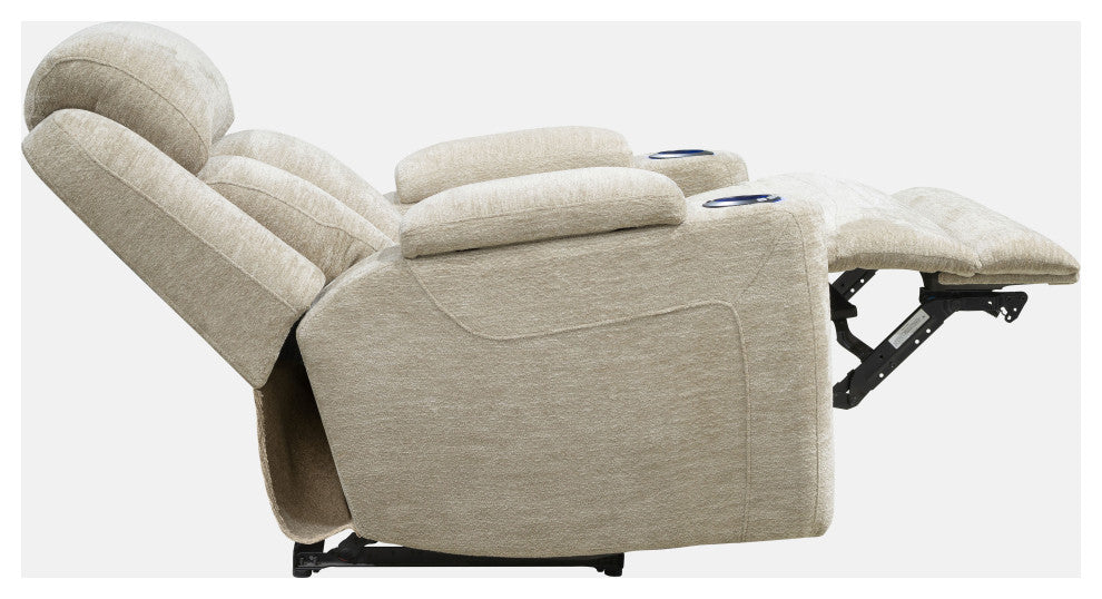 Dalton Power Reclining Sofa Loveseat and Recliner, Lucky Fawn