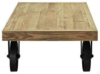 Garrison Wood Top Coffee Table, Brown