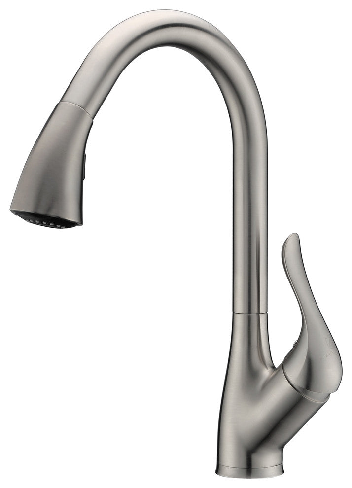 Accent Series Single Handle Pull Down Kitchen Faucet in Brushed Nickel