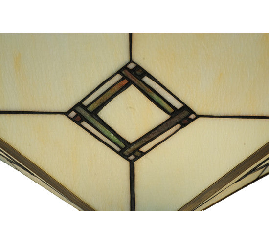 Meyda Lighting 50503 20"Sq Diamond Mission Flushmount