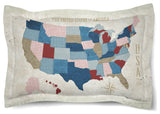 Laural Home Modern Vintage Map Duvet Sham