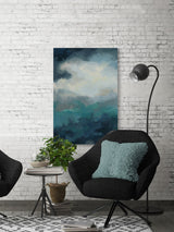 "Dark Forest Clouds" Painting Print on Wrapped Canvas, 24"x36"