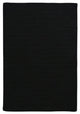 Simply Home Solid H031 Black Indoor/Outdoor Area Rug, Rectangular 3'x5'