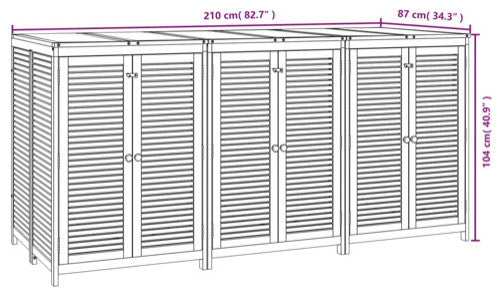 vidaXL Patio Storage Box Outdoor Lockable Storage Tool Chest Solid Wood Acacia