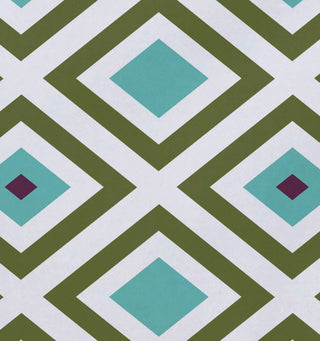 Diamond Mayhem Geometric Print Placement, Aqua, Set of 4