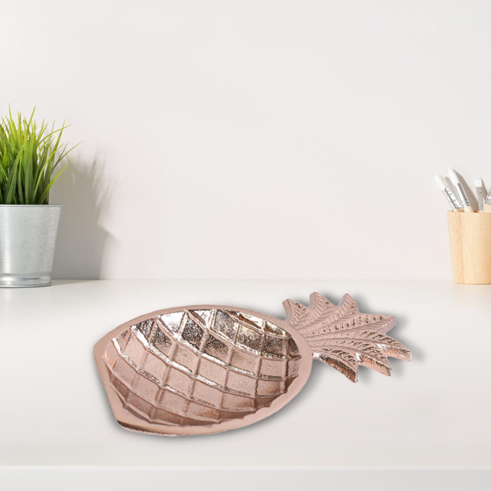 Handmade Decorative Aluminium Tray, Bronze Color Coated