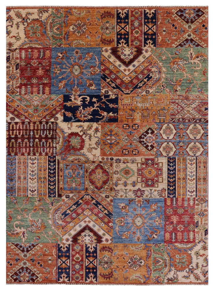 Super Kazak Hand Knotted Rug 5' 11" X 8' 0" Q11076