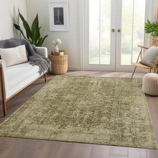 Machine Washable Indoor/Outdoor Chantille ACN1663 Brown 5' x 7'6" Rug