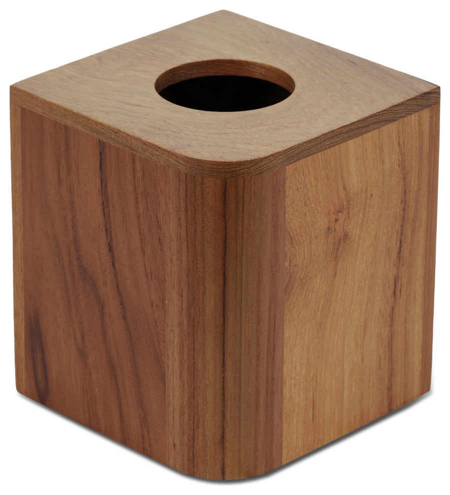 Designer Genuine Teak Tissue Box Cover