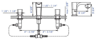 ALFI brand AB1782 1.2 GPM Widespread Bathroom Faucet - - Brushed Nickel