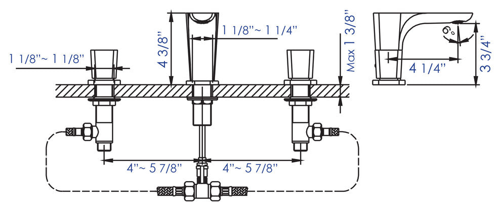 ALFI brand AB1782 1.2 GPM Widespread Bathroom Faucet - - Brushed Nickel