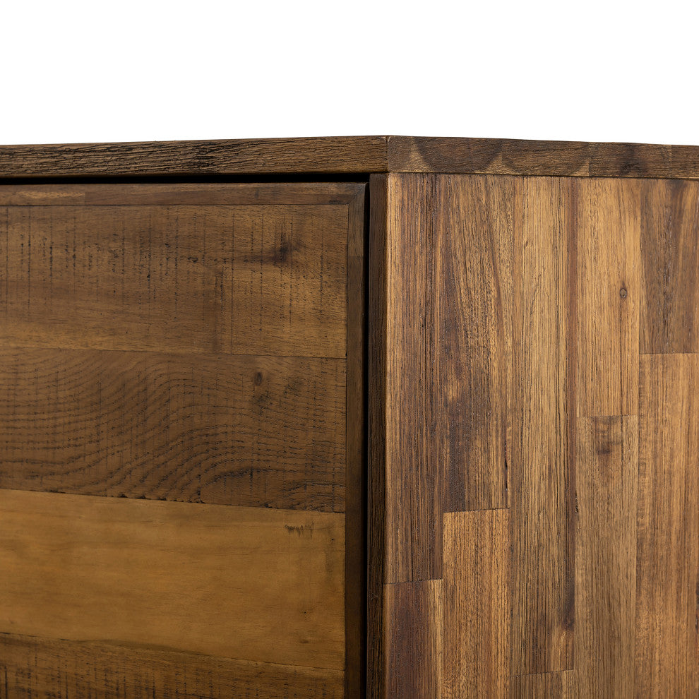 Superb Rustic Oak Buffet Cabinet