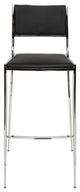 Aaron Vinyl Counter Stool, Black