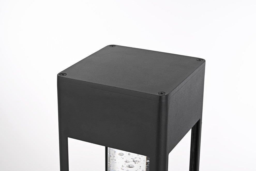 Home Living 18" LED Outdoor Post light, Black