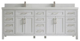 Cambridge 84 Double Sink Bath Vanity in Coventry Gray 2" Carrara Quartz