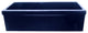 Large Quatro Alcove Reversible Fireclay Sink, Sapphire Blue