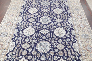 Persian Style Handmade Traditional Nain Oriental Area Rug, Blue, 19'7"X12'11"