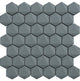 Sanskrit Gray 3D 2" Hexagon Polished Porcelain Mosaic, 30 Sq Ft.